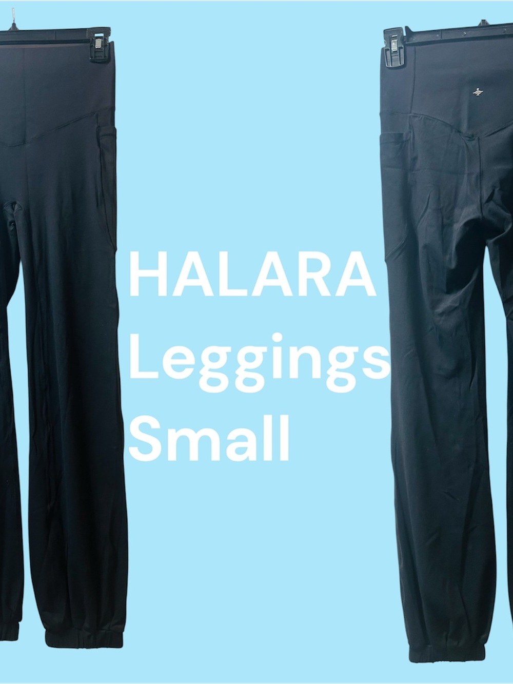 HALARA Black jogger style  Leggings with Pockets small nwot